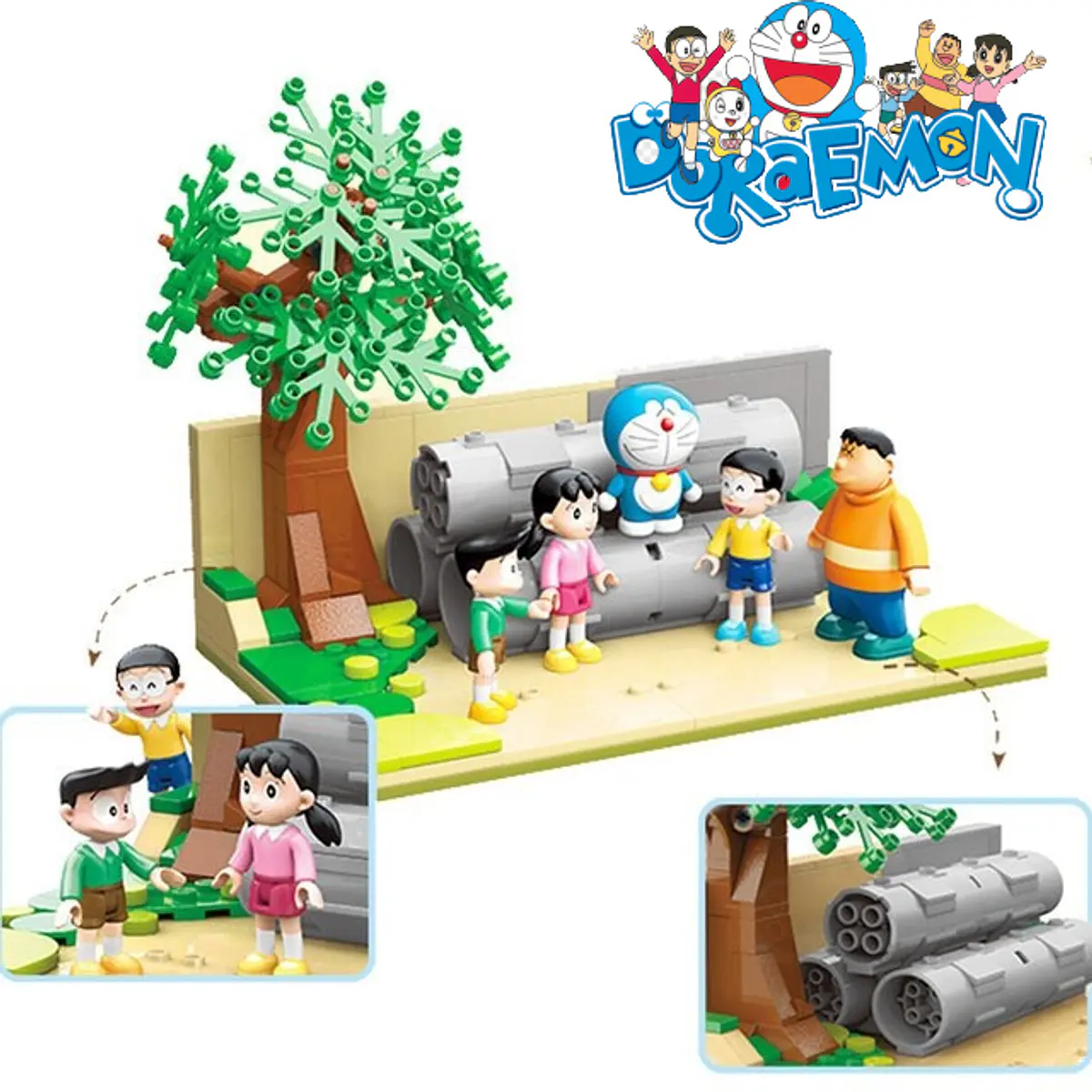 Set Doraemon Nobita Shizuka Takeshi Suneo Compatible Lego