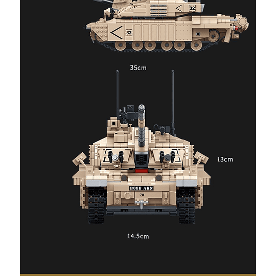 Tanque Merkava Mk.4m Compatible Lego 1540pzs 1:28 Israelí
