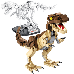 Dinosaurio Lego Compatible Tiranosaurio Rex y Fósil 906pzs Armable 2 en 1