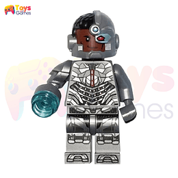 DC Cyborg Victor Stone Minifigura Compatible Lego Armable Liga de la Justicia