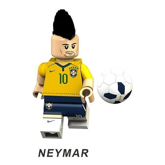 Fútbol Neymar Júnior Minifigura Compatible Lego FIFA