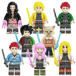 Set Figuras Kimetsu No Yaiba - Demon Slayer Compatible Lego (Versión A)
