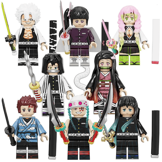 Set Figuras Kimetsu No Yaiba - Demon Slayer Compatible Lego (Versión B)