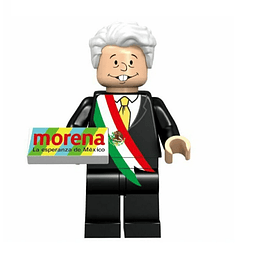 Andrés López Minifigura Compatible Lego Armable Presidente México