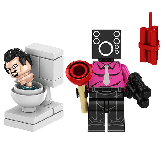 Set Skibidi Toilet Compatible Lego Cámara Tv Inodoro Juguetes V2