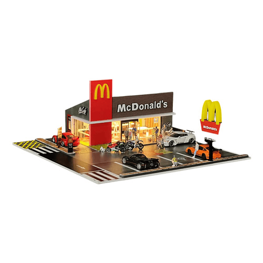 Diorama Mcdonald´s Escala 1/64 Luz Led Hot Wheels Colección