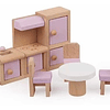 Set De Muebles De Madera Para Casa Muñecas 22 Piezas Juego