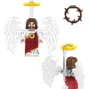 Minifigura Dios Jesucristo Ángel Armable Compatible con Bloques Lego Figura Religiosa Coleccionable