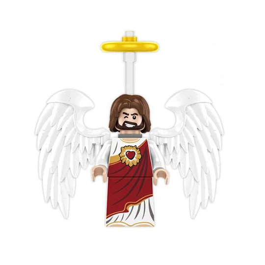 Minifigura Dios Jesucristo Ángel Armable Compatible con Bloques Lego Figura Religiosa Coleccionable