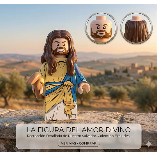 Minifigura Jesucristo Bíblica Armable Compatible con Bloques Lego Figura Religiosa Coleccionable