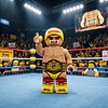 Minifigura Luchador Hulk Hogan Armable Compatible con Bloques Lego Figura Wrestling Coleccionable