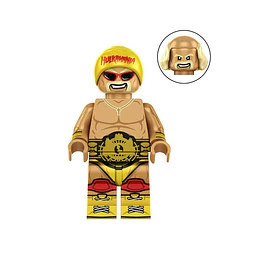 Minifigura Luchador Hulk Hogan Armable Compatible con Bloques Lego Figura Wrestling Coleccionable