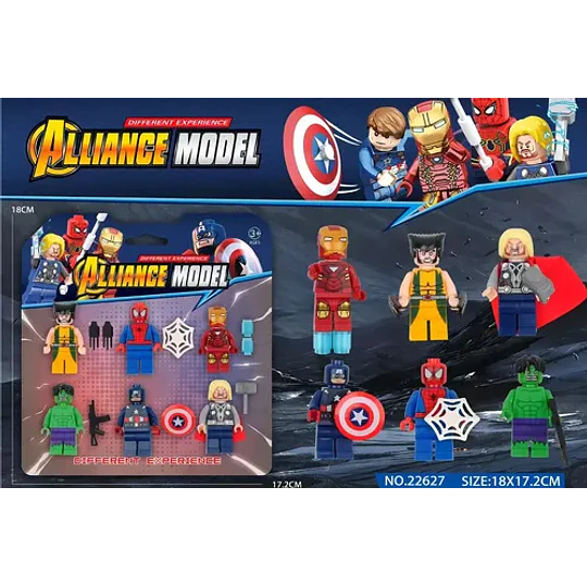 Set Minifiguras Marvel Avengers Bloques De Construcción 6pcs Cantidad De Piezas 6