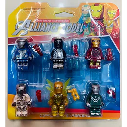 Set Minifiguras Marvel Avengers Bloques De Construcción 6pcs 6 Iron Man
