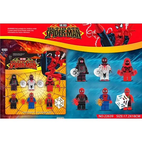 Set Minifiguras Marvel Avengers Bloques De Construcción 6pcs Cantidad De Piezas 6 Versión Del Personaje Spiderman