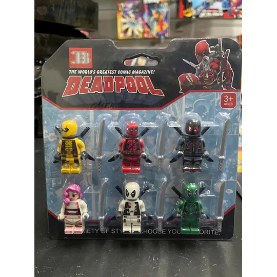Set Minifiguras Marvel Avengers Bloques De Construcción 6pcs Cantidad De Piezas 6 Versión Del Personaje Deadpool Multiverso