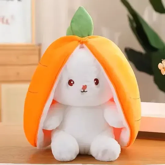 Peluche Conejo Frutal Con Cremallera Kawaii Orejas Largas