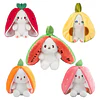 Peluche Conejo Frutal Con Cremallera Kawaii Orejas Largas