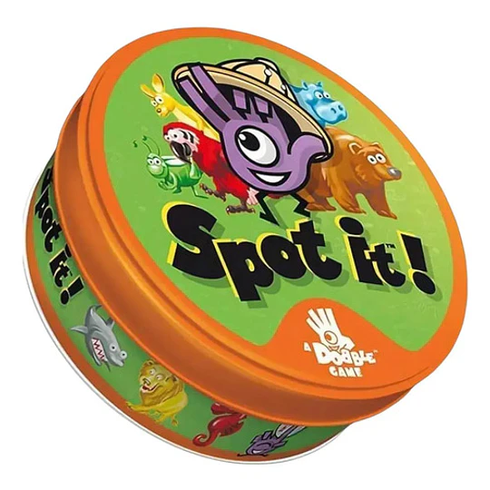 Juego De Cartas Mesa Game Spot It Naranja Animales Dobble