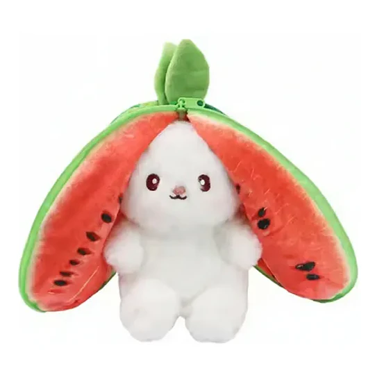 Peluche Conejo Frutal Con Cremallera Kawaii Orejas Largas