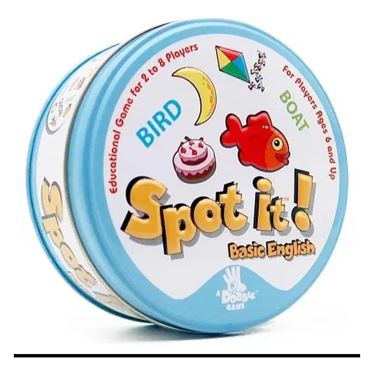 Juego De Cartas Dobble Spot It Basic English Niños