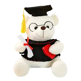 Oso De Peluche Graduación Con Gorro Y Diploma Tierno Calidad
