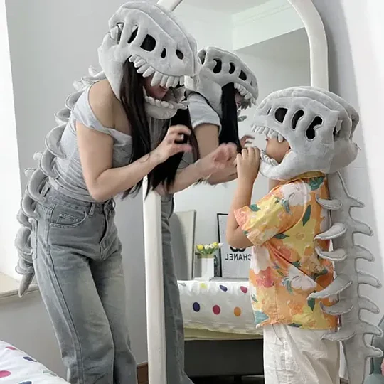 Peluche Dinosaurio Esqueleto Disfraz Cosplay Fossil Grande