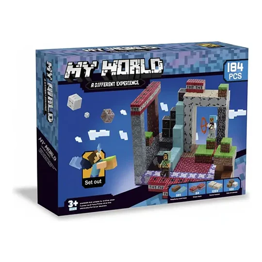 Minecraft Set Cubos Magnéticos En Caja Pixel Diseños Juguete
