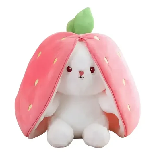 Peluche Conejo Frutal Con Cremallera Kawaii Orejas Largas