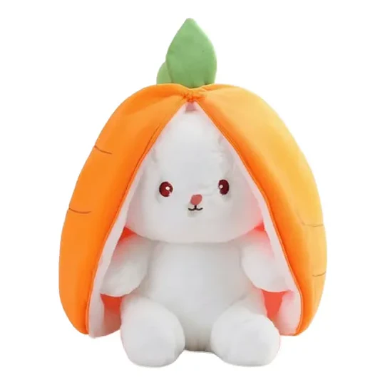 Peluche Conejo Frutal Con Cremallera Kawaii Orejas Largas