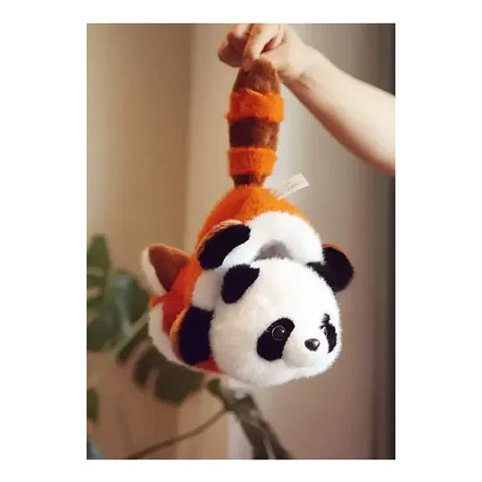 Peluche Panda Rojo Y Panda Reversible Para Niños (2 En 1)