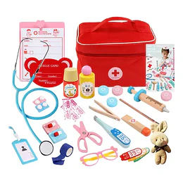 Set Juego De Roles Doctor Juego Madera Niños
