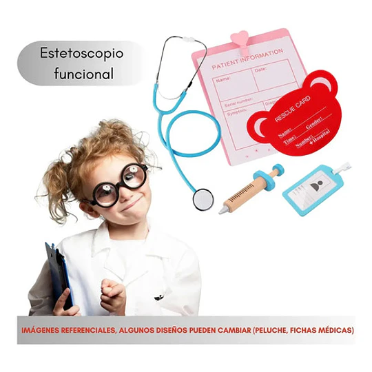 Set Juego De Roles Doctor Juego Madera Niños