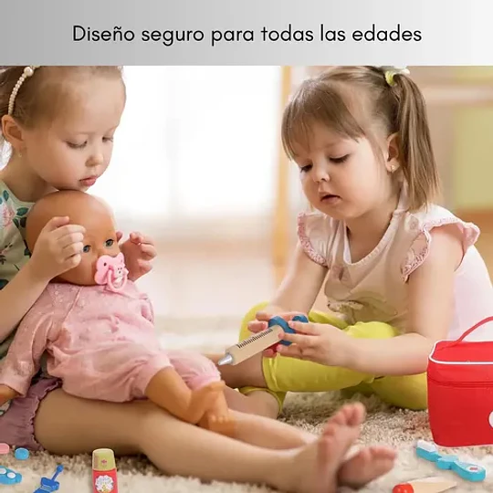 Set Juego De Roles Doctor Juego Madera Niños