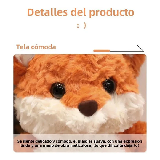 Peluche Zorro Kawaii Suave Animal Regalo Fox Decoración