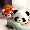 Peluche Panda Rojo Y Panda Reversible Para Niños (2 En 1)