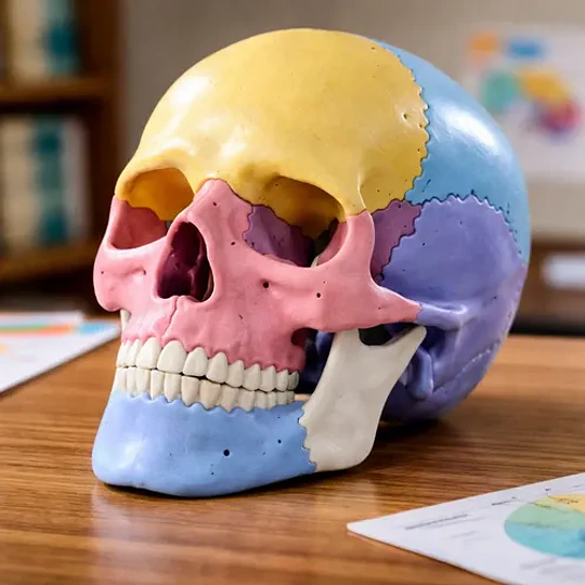 Modelo Cráneo Humano Didáctico Armable Anatomía Rompecabezas