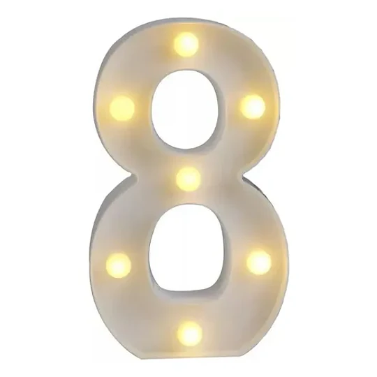 Letras Numeros Led Cumpleaños Fiestas Matrimonios 22cm Deco 8