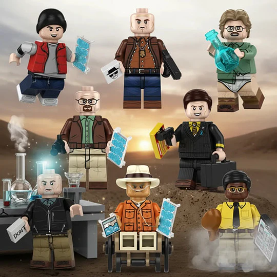Set Figuras Breaking Bad Bloques Armables Walter White Serie