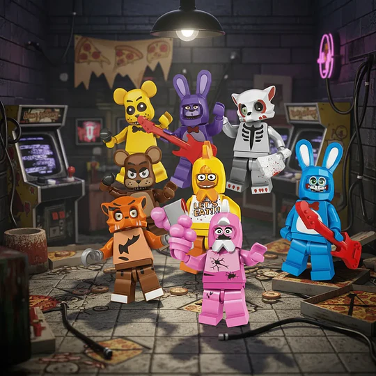 Set Figuras Five Nights At Freddy's Fnaf Juguetes Armables 