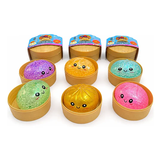 Squishy Dumpling Antiestrés Sorpresa Brillante 8,5 cm Kawaii