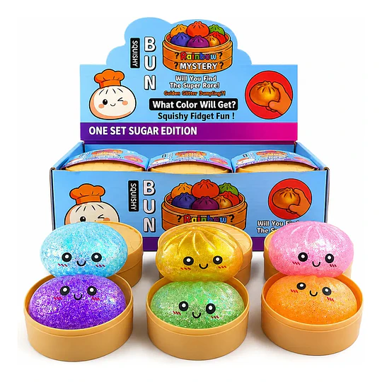 Squishy Dumpling Antiestrés Sorpresa Brillante 8,5 cm Kawaii