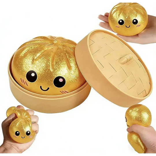 Squishy Dumpling Antiestrés Sorpresa Brillante 8,5 cm Kawaii