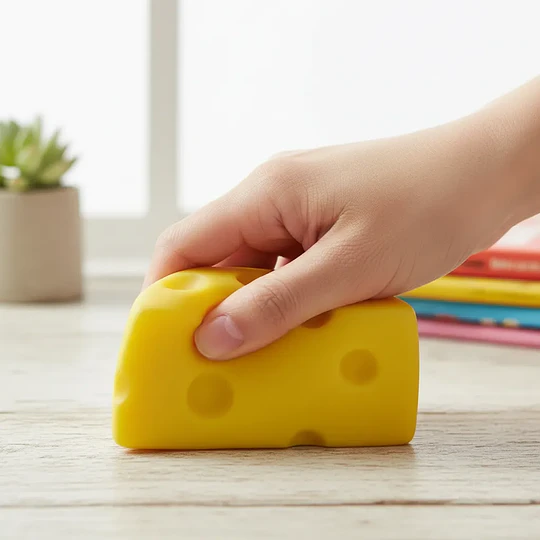 Squishy Queso Antiestrés Suave Amarillo Triangular Slow Rising