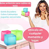 Pack 4 Cubos Sensoriales Squishy Antiestrés Sugar Ball de Silicona