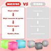 Pack 4 Cubos Sensoriales Squishy Antiestrés Sugar Ball de Silicona