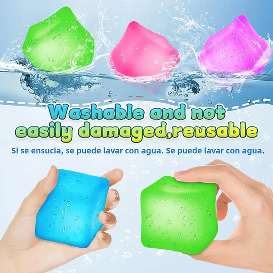 Pack 4 Cubos Sensoriales Squishy Antiestrés Sugar Ball de Silicona