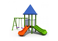Juego Modular para Plaza Tres Resbalines y Columpio