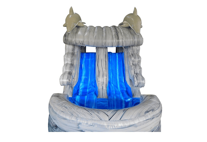 Juego Inflable Tobogán Acuático Delfines 6 x 3