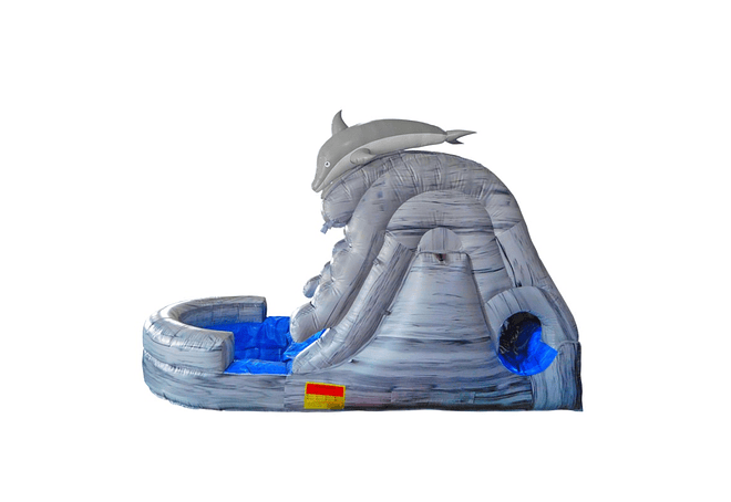 Juego Inflable Tobogán Acuático Delfines 6 x 3